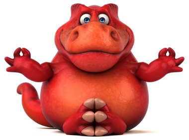 Eğlenceli dinozor karakter - 3d çizim