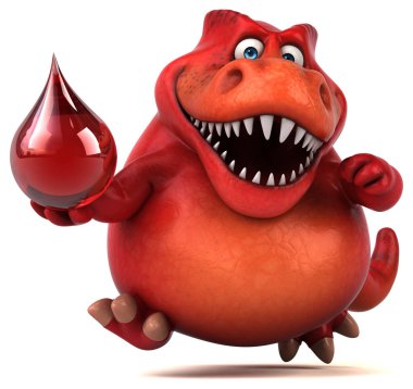 eğlenceli çizgi film karakteri damla - 3d çizim ile