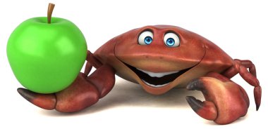 Apple - 3d çizim ile eğlenceli çizgi film karakteri