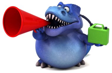 eğlenceli çizgi film karakteri ile petrol - 3d çizim