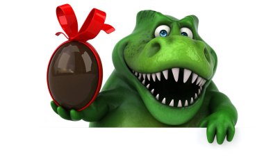 Eğlenceli çizgi film karakteri ile yumurta - 3d çizim