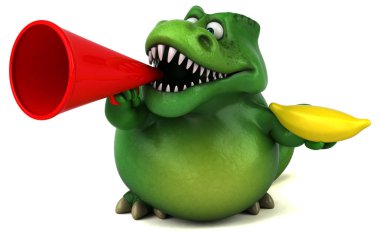 Muz - 3d çizim ile eğlenceli çizgi film karakteri