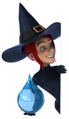 eğlenceli çizgi film karakteri damla - 3d çizim ile