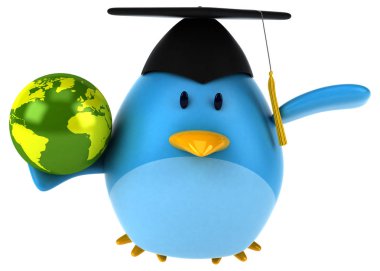 Gezegen - 3d çizim ile eğlenceli çizgi film karakteri