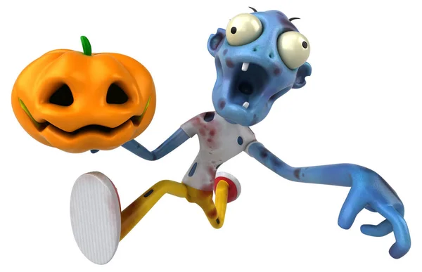 Fun Zombie Pumpkin Illustration — Stock Photo, Image