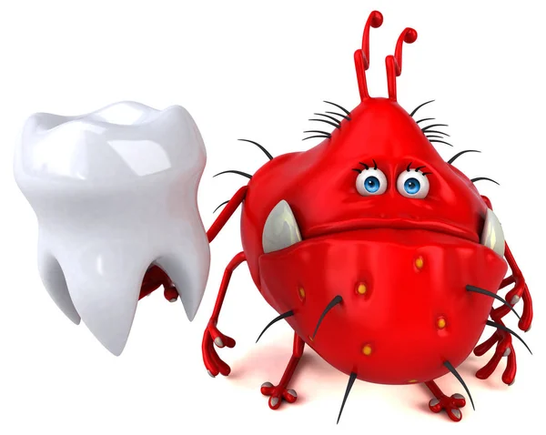 Fun Cartoon Character Tooth Illustration — Stock Photo, Image