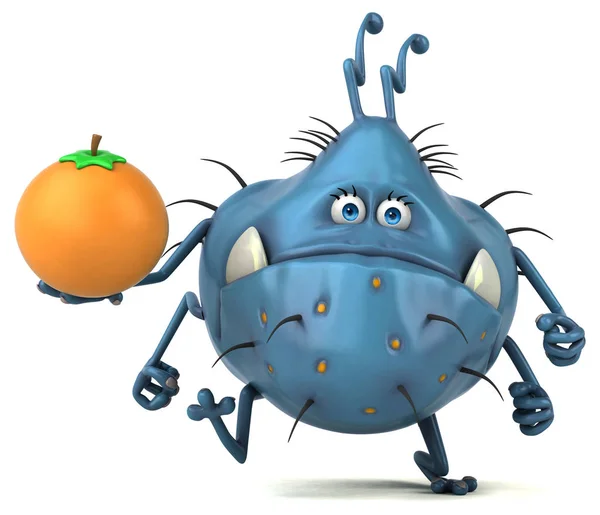 Rolig Groda Med Orange Illustration — Stockfoto