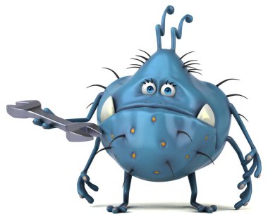 Eğlenceli çizgi film karakteri ile - 3d çizim aracı