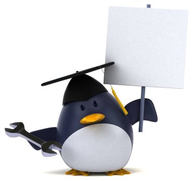 Eğlenceli çizgi film karakteri ile - 3d çizim aracı