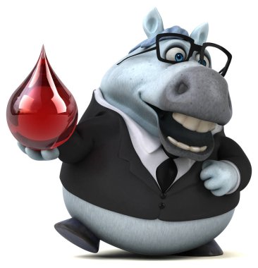 eğlenceli çizgi film karakteri damla - 3d çizim ile