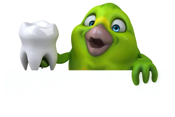 Fun Cartoon Character Tooth Illustration — Stock Photo, Image