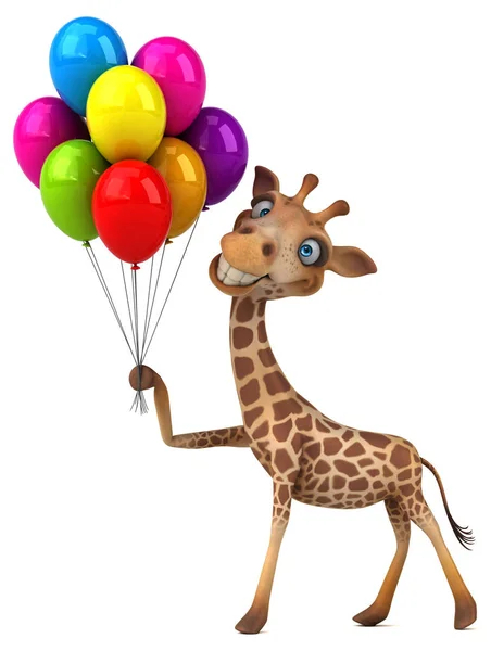 Funny Cartoon Character Balloons Illustration — Stock Photo, Image
