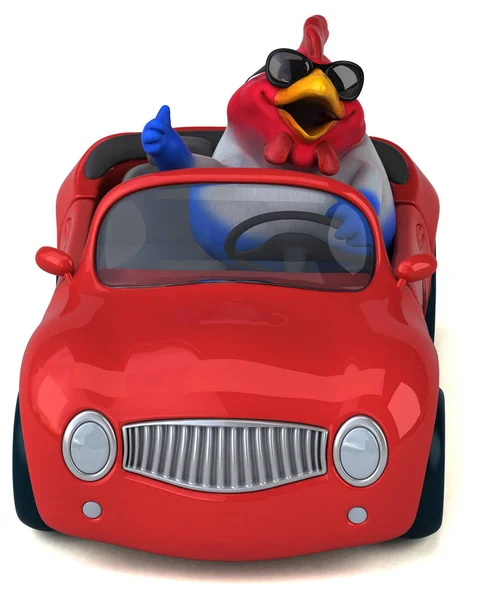 Fun Cartoon Character Car Illustration — Stock Photo, Image