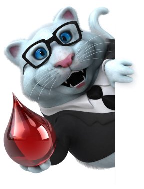 eğlenceli çizgi film karakteri damla - 3d çizim ile