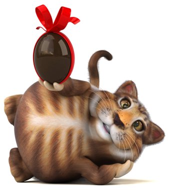 Eğlenceli çizgi film karakteri ile yumurta - 3d çizim