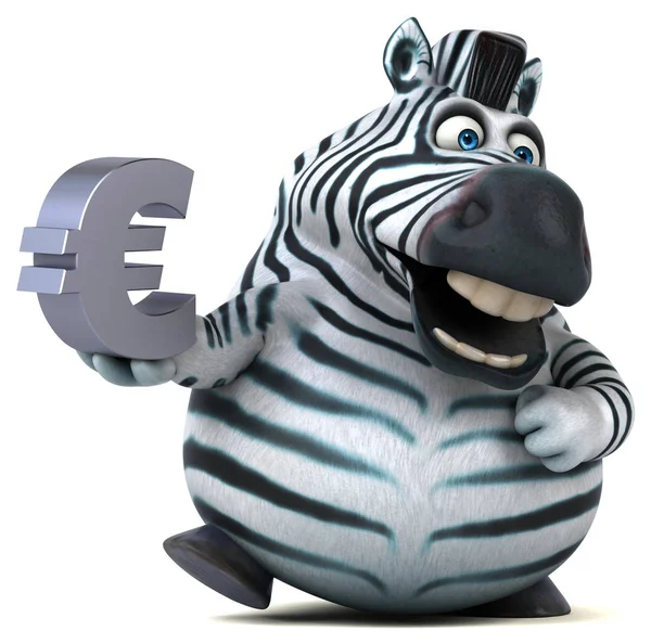 Spaß Cartoon Figur Mit Euro Illustration — Stockfoto