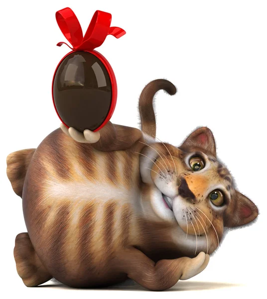 Eğlenceli çizgi film karakteri ile yumurta - 3d çizim