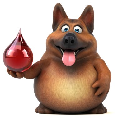 eğlenceli çizgi film karakteri damla - 3d çizim ile