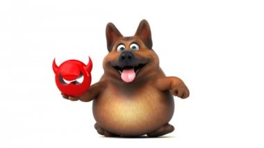 Eğlenceli çizgi film karakteri ile virüs - 3d animasyon