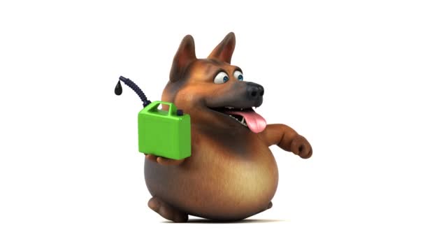 Χαρακτήρας Κινουμένων Σχεδίων Διασκέδαση Σκυλί Λάδι Animation — Αρχείο Βίντεο