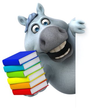 Komik çizgi film karakteri ile - 3d çizim kitapları