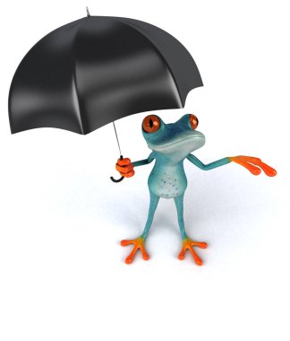 Şemsiye - 3d çizim ile eğlenceli çizgi film karakteri