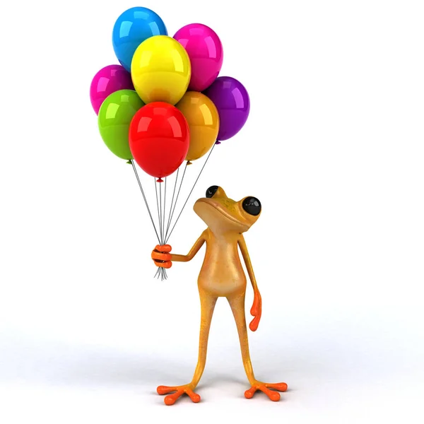 Funny Cartoon Character Balloons Illustration — Stock Photo, Image