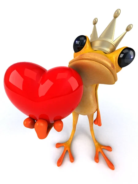 Funny Cartoon Character Heart Illustration — Stock Photo, Image