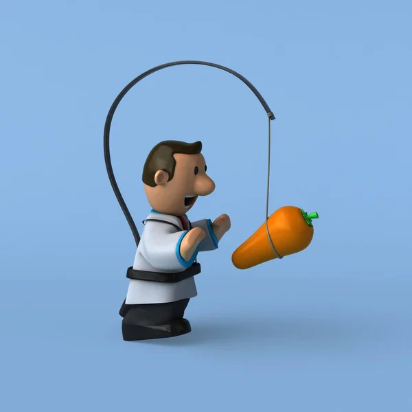 Cartoon Doctor Cartoon Character Illustration — Stock Photo, Image