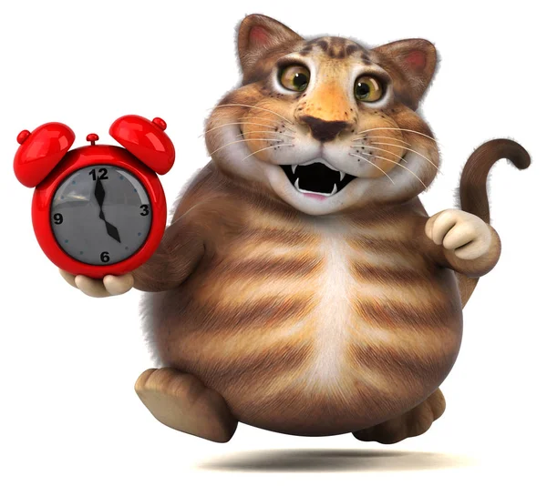 Fun Cartoon Character Alarm Clock Illustration — Stock Photo, Image