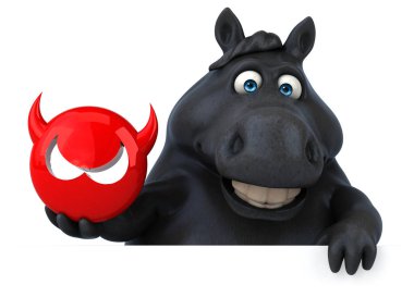 Eğlenceli karton karakter ile virüs - 3d çizim