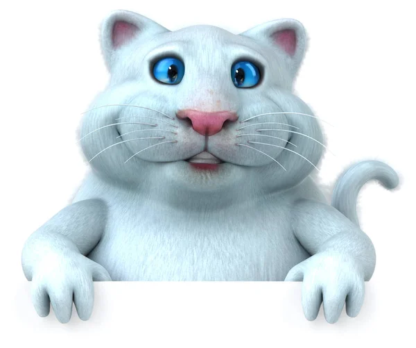 Fun Cat Cartoon Character Illustration — Stock Photo, Image