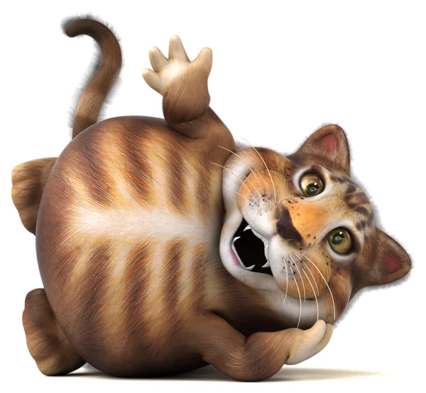 Διασκέδαση Γάτα Γελοιογραφία Χαρακτήρων Απεικόνιση — Φωτογραφία Αρχείου