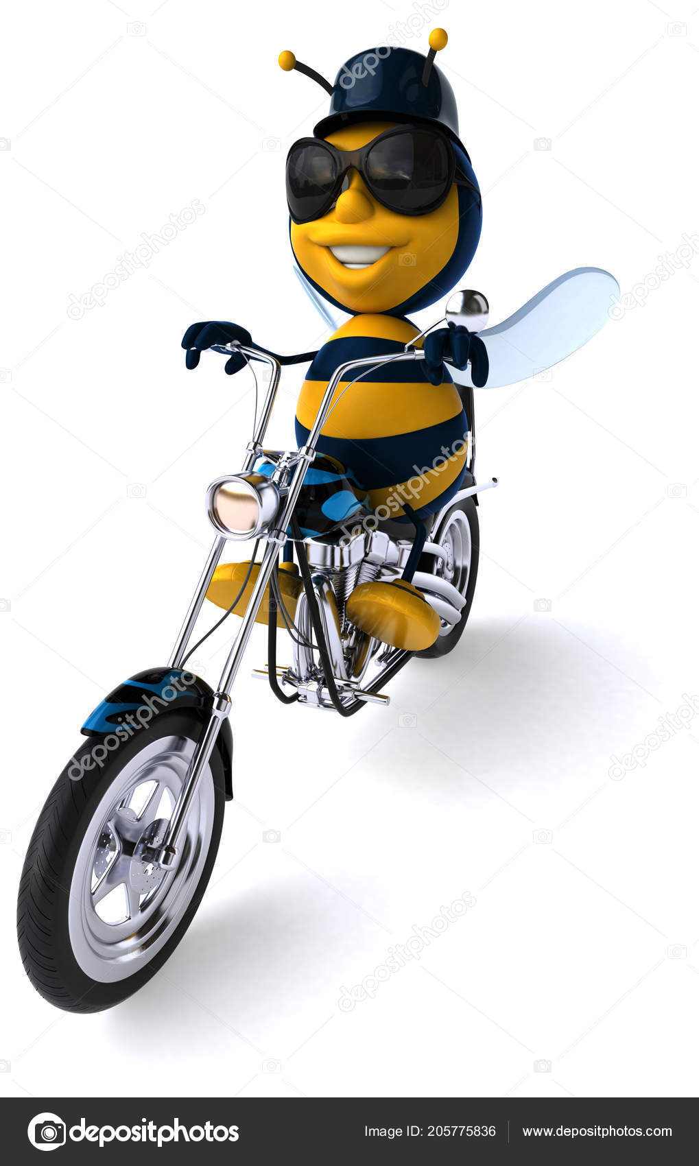 Personagem de desenho animado de máquina de motor de moto