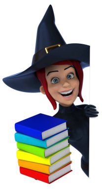 Eğlenceli çizgi film karakteri ile - 3d çizim kitapları