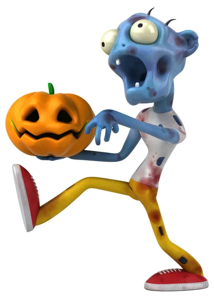 Fun Zombie Pumpkin Illustration — Stock Photo, Image