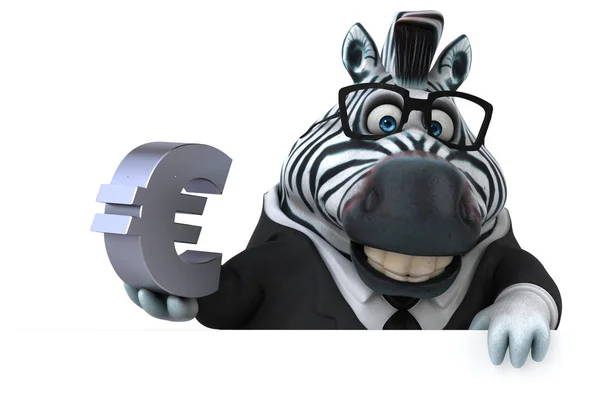 Fun Cartoon Character Euro Illustration — Stock Photo, Image