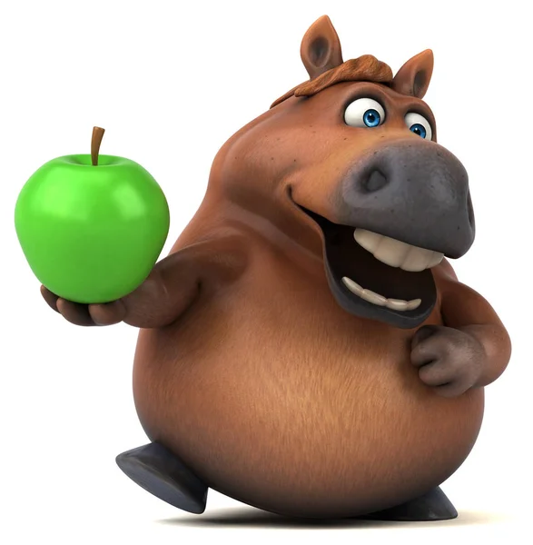 Fun Cartoon Character Apple Illustration — Stock Photo, Image