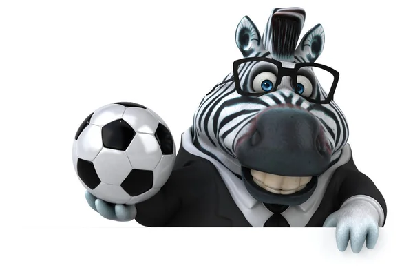 Spaß Cartoon Figur Mit Ball Illustration — Stockfoto