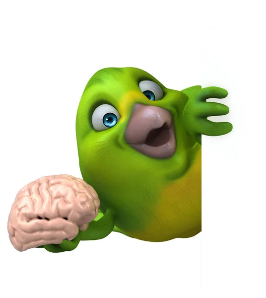 Fun Cartoon Character Brain Illustration — Stock Photo, Image