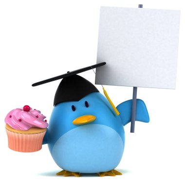 Cupcake - 3d çizim ile eğlenceli çizgi film karakteri