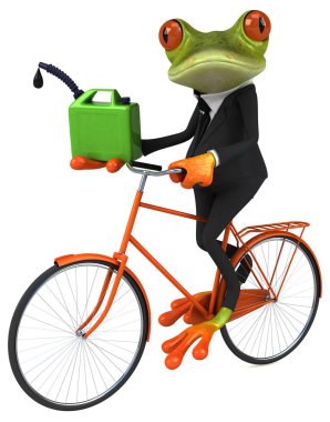 eğlenceli çizgi film karakteri ile petrol - 3d çizim