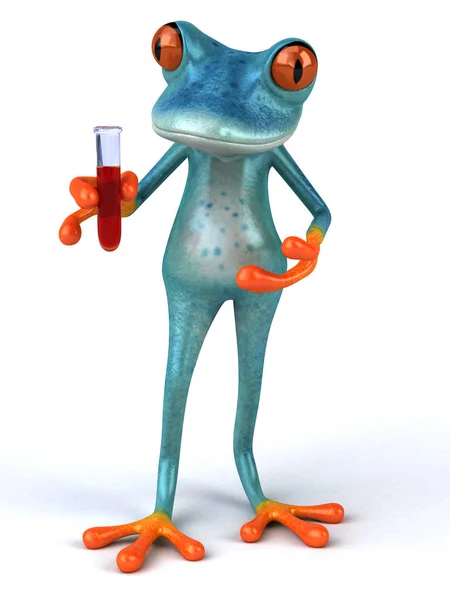Fun Frog Vaccine Illustration — Stock Photo, Image