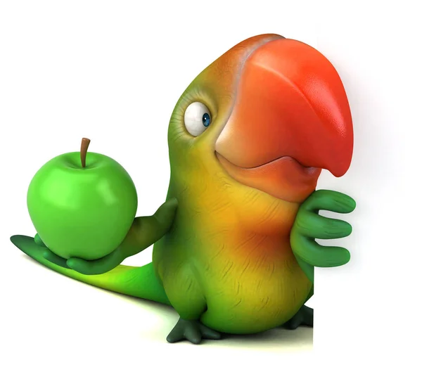 Fun Cartoon Character Apple Illustration — Stock Photo, Image