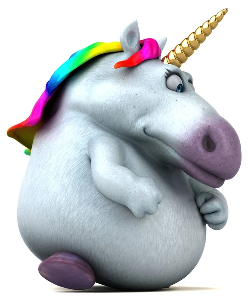 Fun Unicorn Cartoon Character Illustration — Stock Photo, Image
