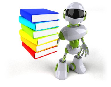 Eğlenceli çizgi film karakteri ile - 3d çizim kitapları