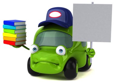 Eğlenceli çizgi film karakteri ile - 3d çizim kitapları