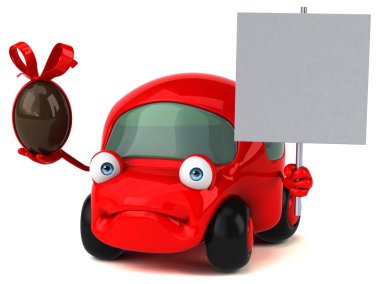 komik çizgi film karakteri ile yumurta - 3d çizim