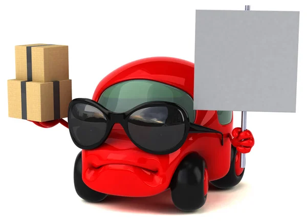 Fun Cartoon Character Boxes Illustration — Stock Photo, Image