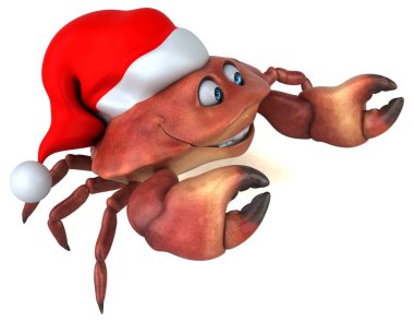 Eğlenceli Yengeç - 3d çizim